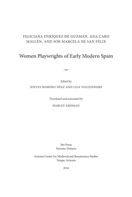 Women Playwrights of Early Modern Spain