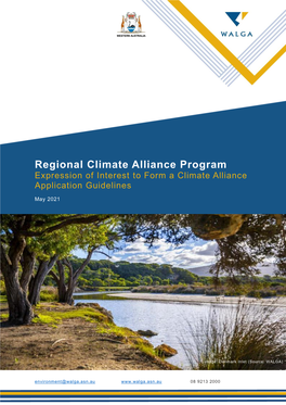 Regional Climate Alliance Program Expression of Interest to Form a Climate Alliance Application Guidelines