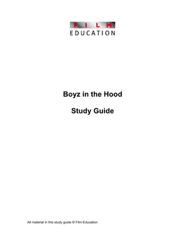 Boyz in the Hood Study Guide