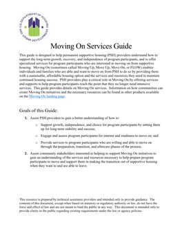 Moving on Services Guide