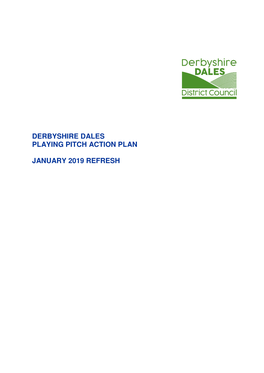 Derbyshire Dales Playing Pitch Action Plan January