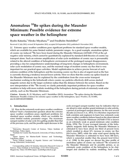 Anomalous 10Be Spikes During the Maunder Minimum: Possible Evidence for Extreme Space Weather in the Heliosphere