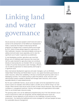 Linking Land and Water Governance