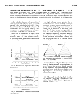 Micro-Raman Determination of the Composition of Ugrandite Garnets