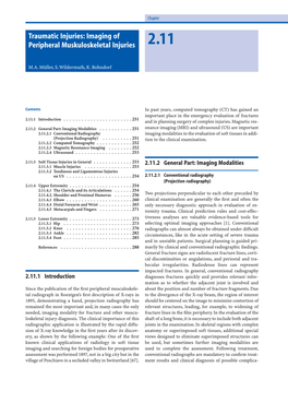 Traumatic Injuries: Imaging of Peripheral Muskuloskeletal Injuries 2.11