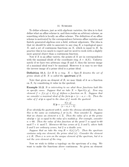 11. Schemes to Define Schemes, Just As with Algebraic Varieties, the Idea