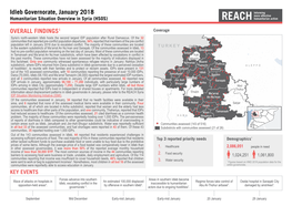 Idleb Governorate, January 2018 OVERALL FINDINGS1
