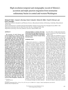 High-Resolution Temporal and Stratigraphic Record of Siletzia's