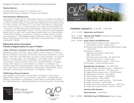A Special Thanks to All Our OLIO Sponsors and Volunteers
