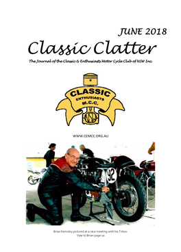 Classic Clatter the Journal of the Classic & Enthusiasts Motor Cycle Club of NSW Inc