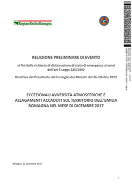 Relazione Preliminare Di Evento