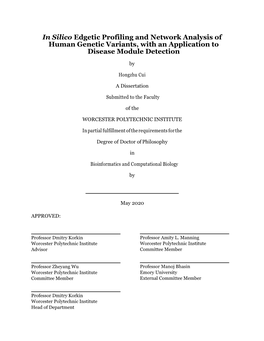 In Silico Edgetic Profiling and Network Analysis of Human Genetic Variants, with an Application to Disease Module Detection