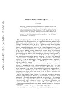 Arxiv:Math/0409551V3 [Math.RA] 17 Feb 2014