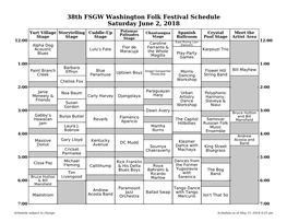 WFF Schedule