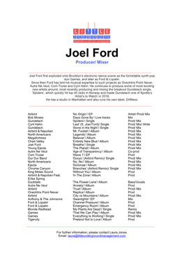 Joel Ford Biog 2016