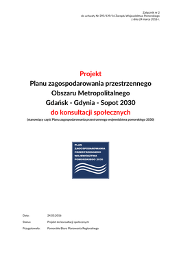 Projekt Planu Zagospodarowania Przestrzennego