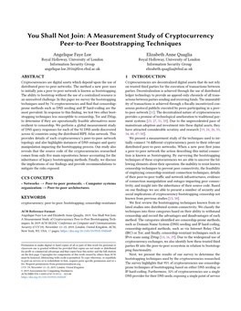 You Shall Not Join: a Measurement Study of Cryptocurrency Peer-To-Peer Bootstrapping Techniques