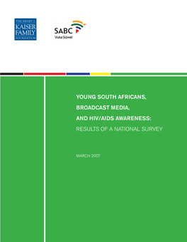 Young South Africans, Broadcast Media and HIV/AIDS Awareness