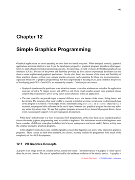 Chapter 12 Simple Graphics Programming