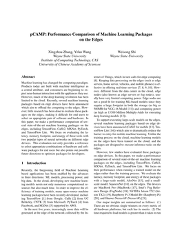 Performance Comparison of Machine Learning Packages on the Edges