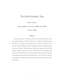 The Global Liquidity Trap