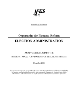 Election Administration