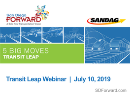 Transit Leap Webinar | July 10, 2019
