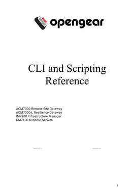 Opengear CLI and Scripting Reference.Pdf