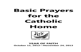 Year of Faith Basic Prayers Booklet