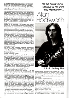 Allan Holdsworth Interview