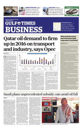 Qatar Oil Demand to Firm up in 2016 on Transport and Industry, Says Opec