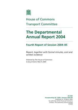The Departmental Annual Report 2004