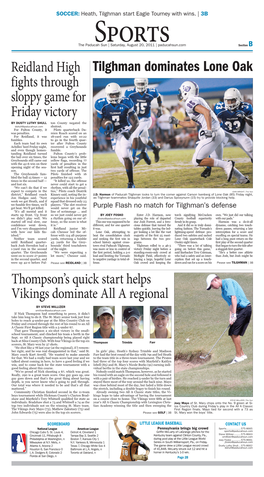 Tilghman Dominates Lone Oak Reidland High Fights Through Sloppy Game for Friday Victory