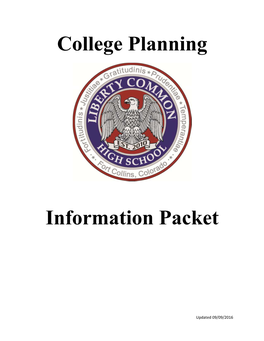 College Planning Information Packet