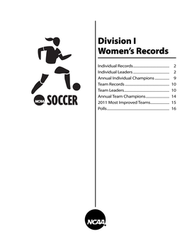 Division I Women's Records