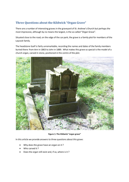 Three Questions About the Kildwick “Organ Grave”