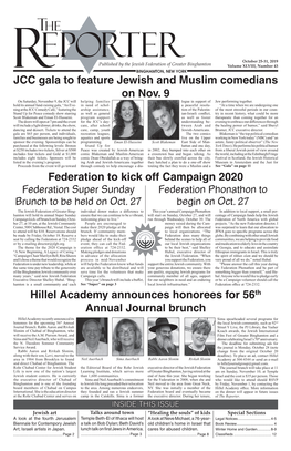 Federation to Kick Off Campaign 2020 Hillel Academy Announces