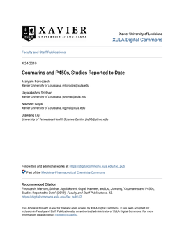 Coumarins and P450s, Studies Reported To-Date