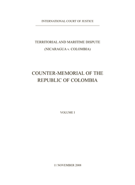 Counter-Memorial of the Republic of Colombia