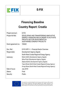 D1.1 Financing Baseline