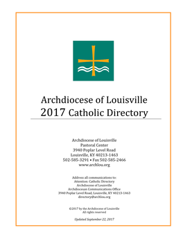 2017 Catholic Directory