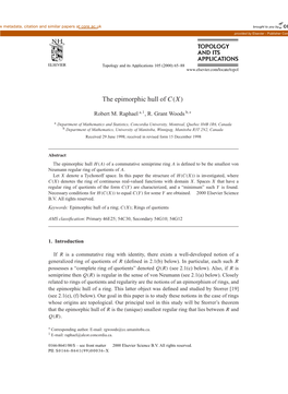 The Epimorphic Hull of C(X)