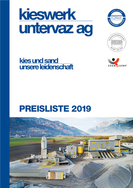 PREISLISTE 2019 Telefon 081 307 47Telefon 47 081 307 47 47 Telefax 081 307 47Telefax 01 081 307 47 01