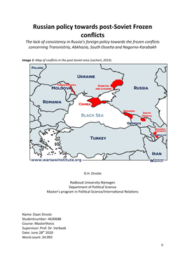 Russian Policy Towards Post-Soviet Frozen Conflicts