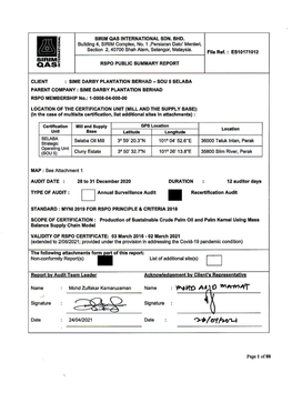 Summary of Audit