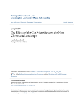 The Effects of the Gut Microbiota on the Host Chromatin Landscape" (2017)