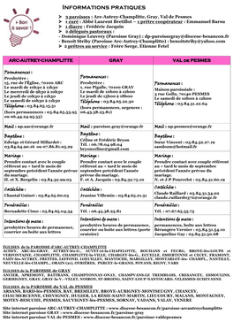 Informations Pratiques