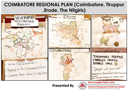 COIMBATORE REGIONAL PLAN (Coimbatore, Tiruppur ,Erode, the Nilgiris)