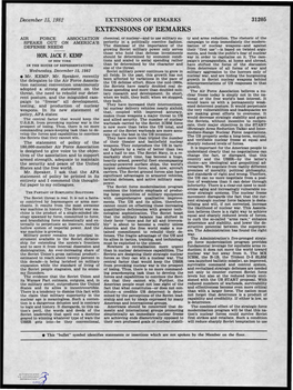 EXTENSIONS of REMARKS 31205 EXTENSIONS of REMARKS AIR FORCE ASSOCIATION Chemical, Or Nuclear-And to Use Military Su­ Ty and Arms Reduction