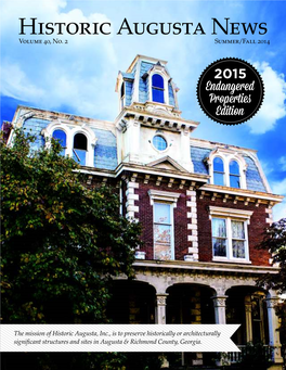 Historic Augusta News Summer/Fall 2014